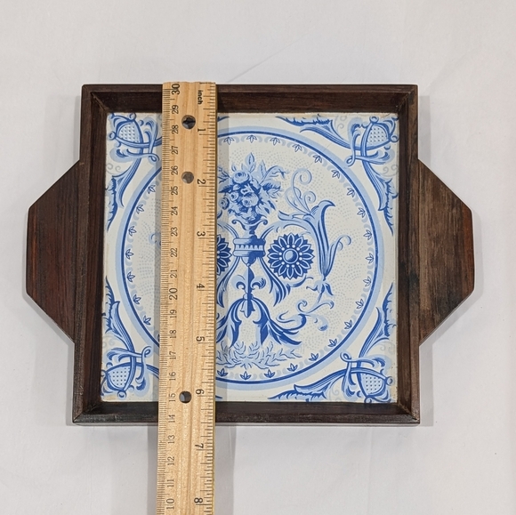 Vintage Brazilian Azulejo Souvenir Tray, Blue and White Tile - Picture 5 of 8